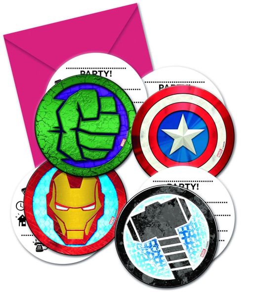 Mighty Avengers Einladungskarten
