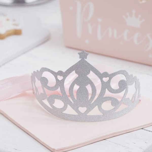 Silver Glitter Tiaras Princess Party