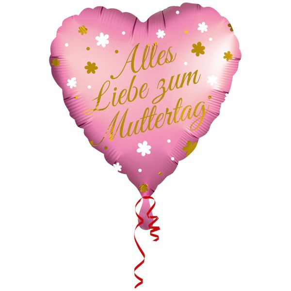 Zum Muttertag Herz Folienballon 43cm
