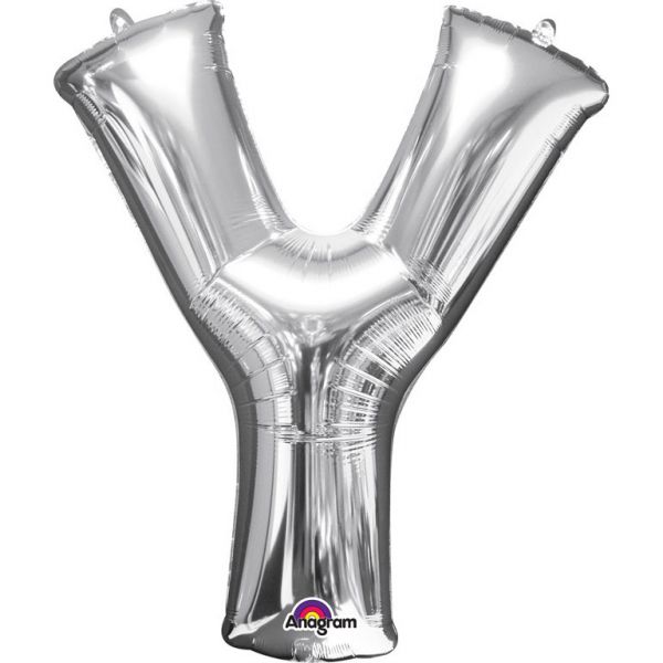 Buchstabe Silber - Y Folienballon 76 X 86 cm