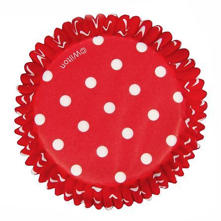 Wilton Muffin Förmchen Rot gepunktet