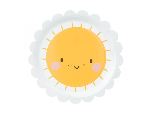 Pappteller Sonne 18 cm/6