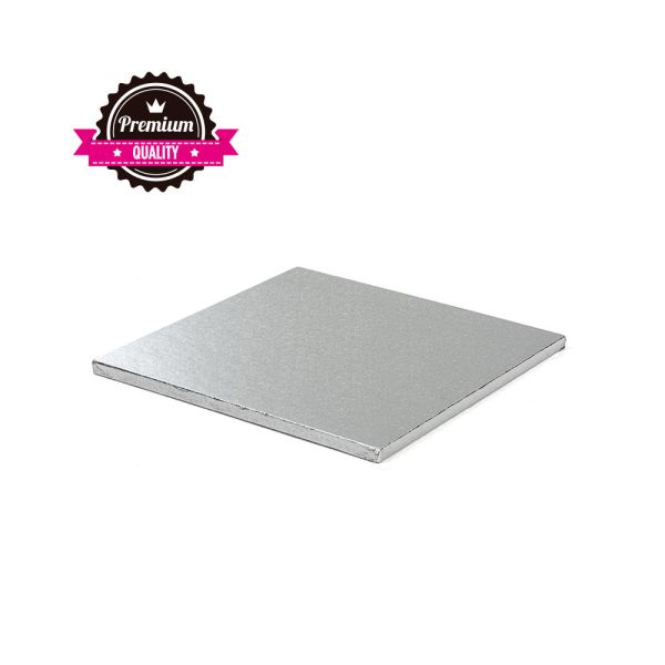 Cake Drum Silber Quadratisch 30x30cm