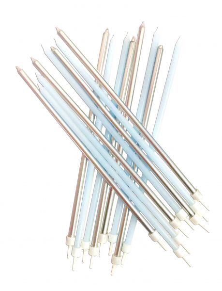 Kerzen Pastel Blau Mix
