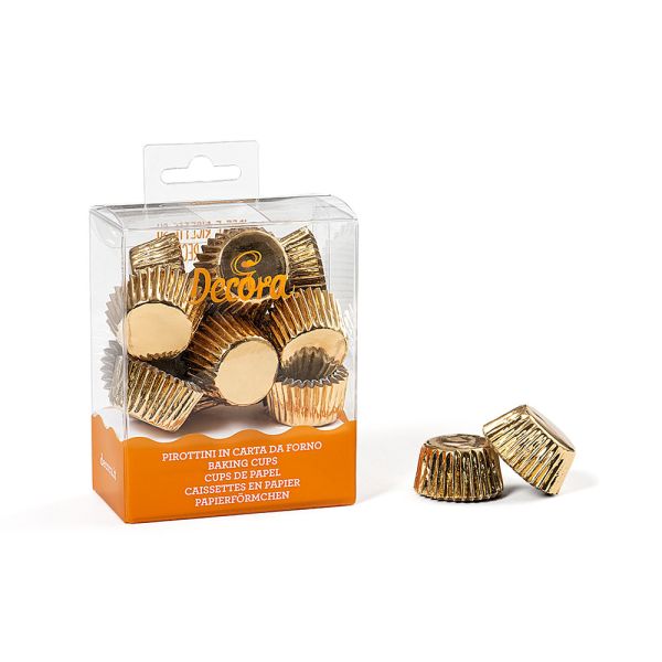 Mini-Baking Cups pralinenform Gold /180