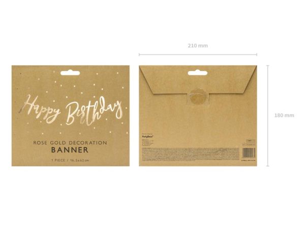 Banner Happy birthday gold