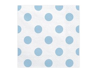 Servietten Dots light blue