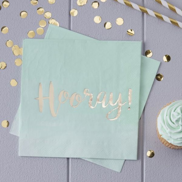 Mint & Gold Servietten Pick And Mix