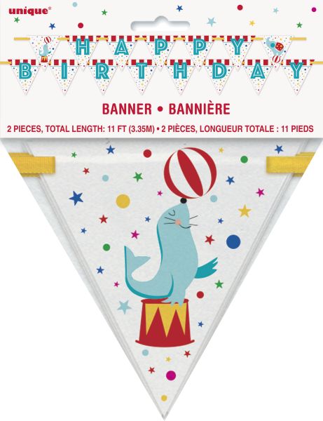 Zirkus Happy Birthday Banner