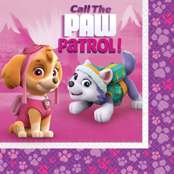 Paw Patrol Pink Servietten