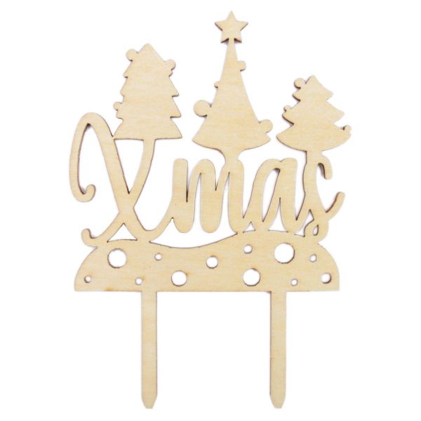 SC Cake Topper Xmas Holz