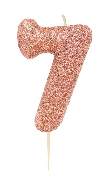 Kerze Glitter Rosegold 7