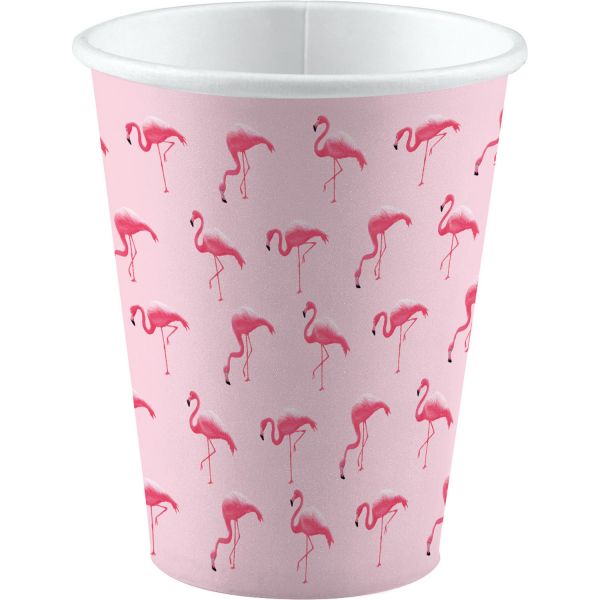 Pappbecher Flamingo Paradise 250 ml/8