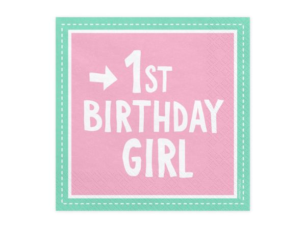 Servietten 1st Birthday Girl