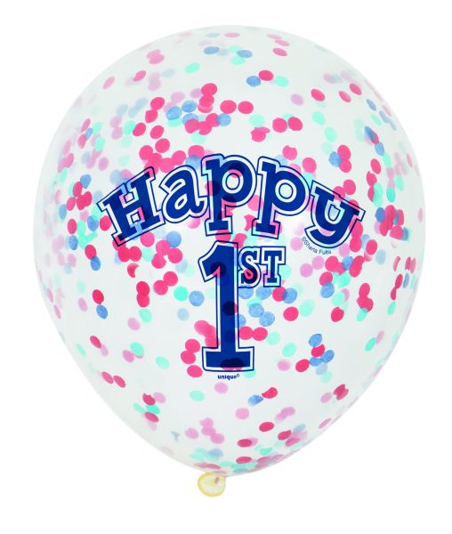 Nautic 1st Birthday Clear Ballon Confetti/6