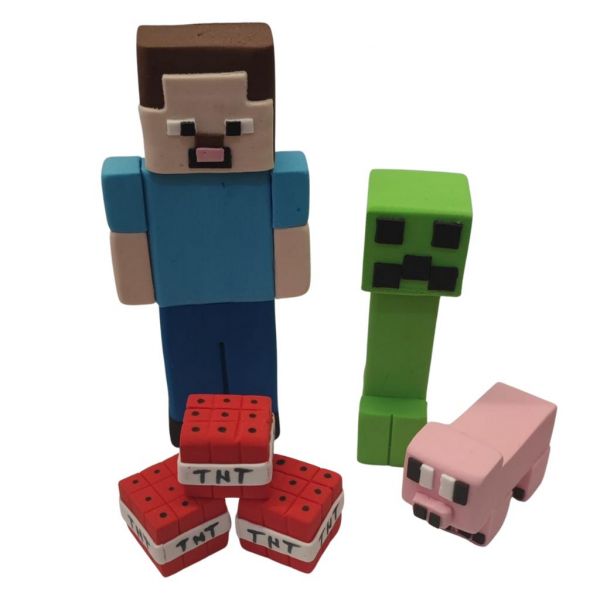 Minecraft Set Zuckerfiguren - handgefertigt