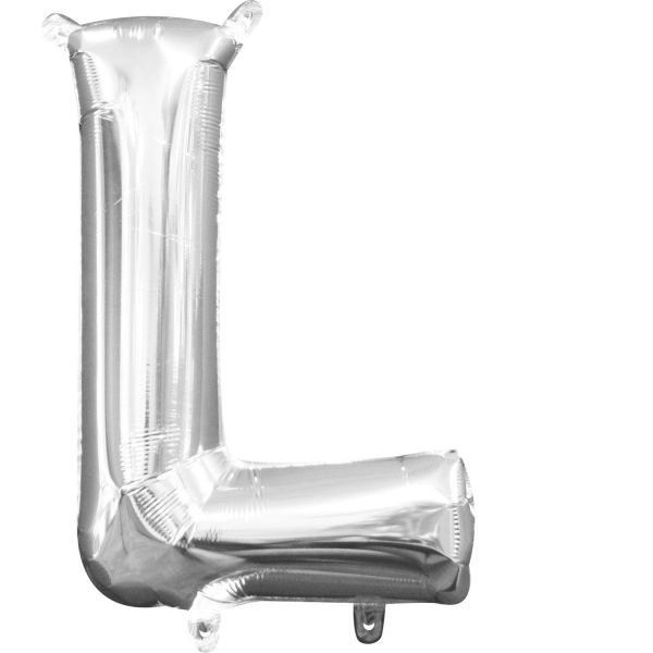 Mini Buchstabe Silber - L Folienballon 20 X 33 cm