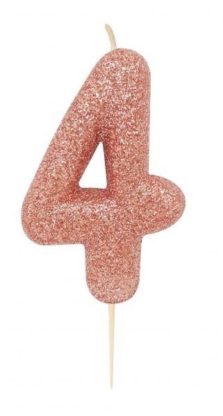 Kerze Glitter Rosegold 4