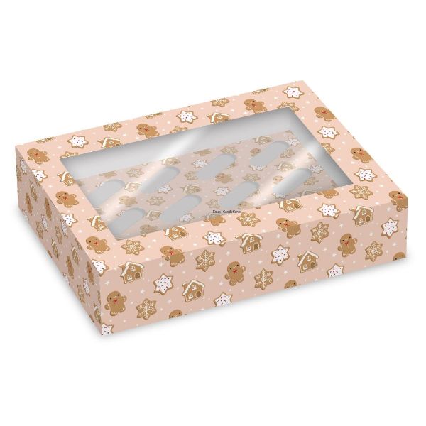 Keksschachtel/Cupcake Box/12er/2 Stk. Lebkuchen