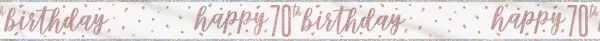 Birthday Glitz Rosegold Banner 70