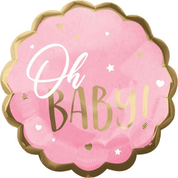 Baby Girl pink Jumbo Folienballon 55 x 55 cm