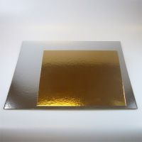 Cake boards,silber/gold, quadratisch 35x35cm Cake boards,silber/gold, quadratisch 35x35cm