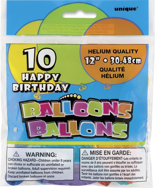 Happy Birthday Ballons 30 cm/8