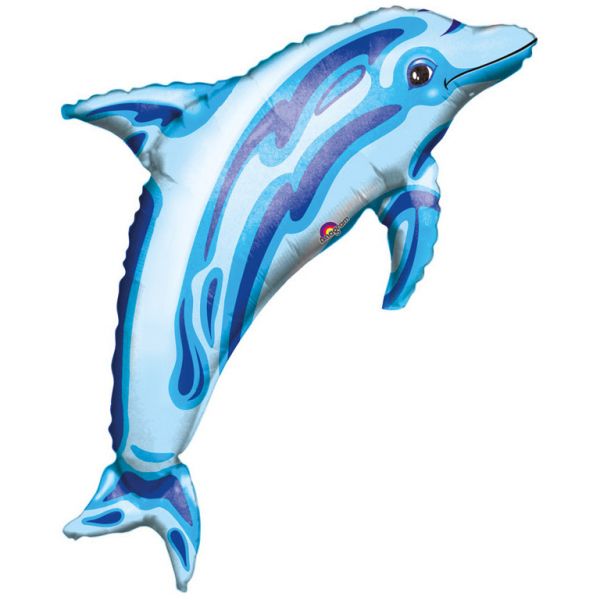 Delfin Blau Folienballon 84 X 56 cm