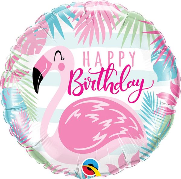 H-BDAY Flamingo Folienballon