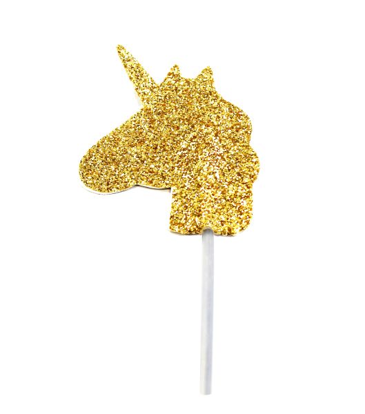 Einhorn Glitter Gold Topper