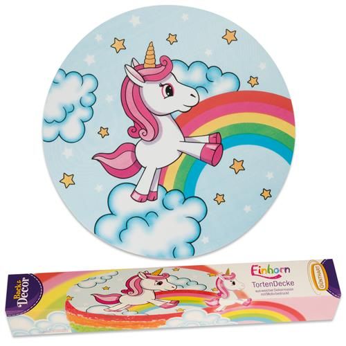 Tortenauflage Einhorn