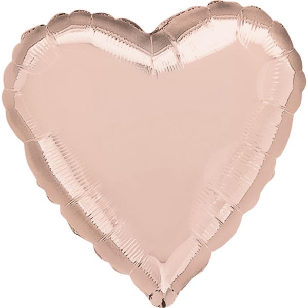 Herz Folienballon 43cm Rose Gold