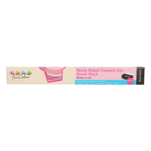 Funcakes Ausgerolltes Fondant Raven Black
