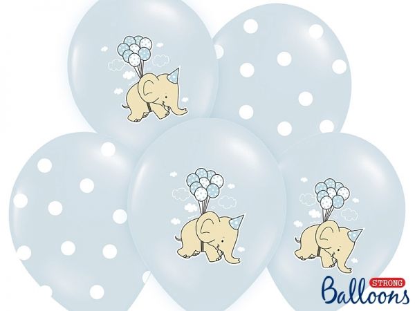 Ballon Elefant Blau Mix/6