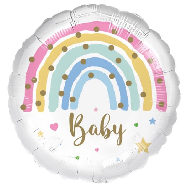 Pastel Rainbow Baby Folienballon 43 cm