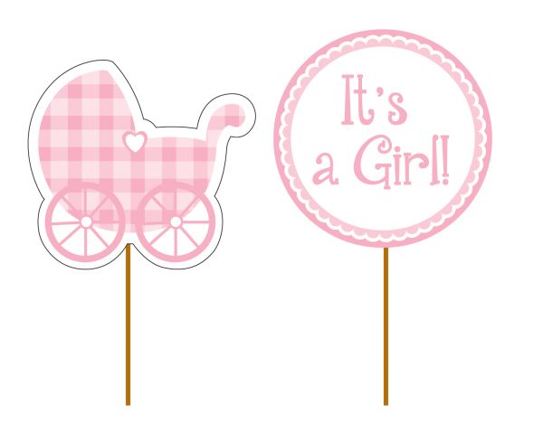 It'S A Girl Cupcake Picks