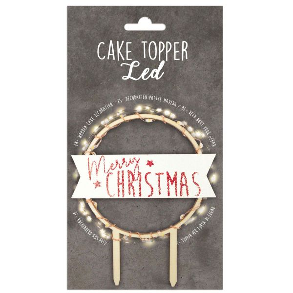 SC Cake Topper LED Merry Christmas