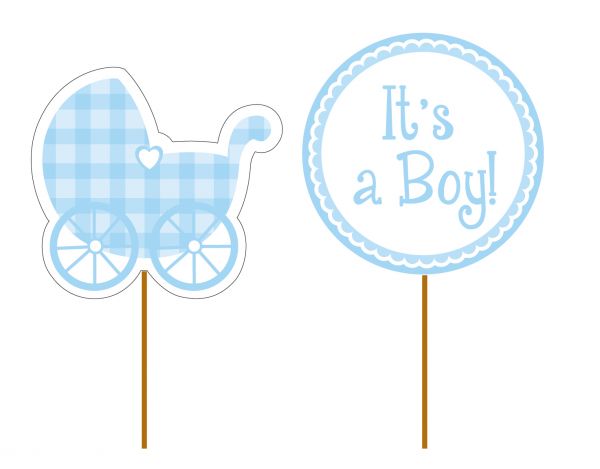 It'S A Boy Cupcake Picks