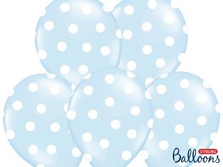 Ballon Dots Hellblau/6