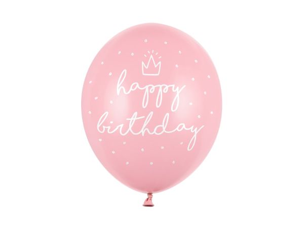 Ballon Happy Birthday Pastel Pink 30 cm/6