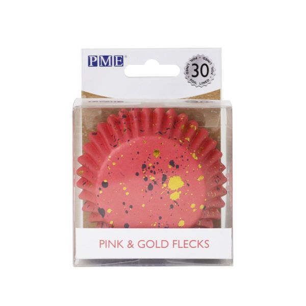 PME Muffin-Förmchen Pink&Gold Flecks