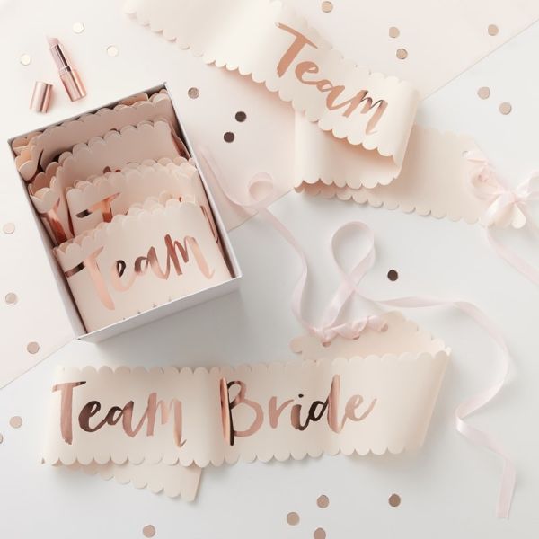 Team Bride - Schärpen - rosegold/pink