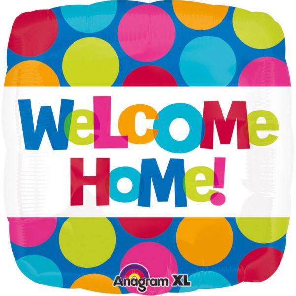 Welcome Home - Bunt Folienballon 45 cm
