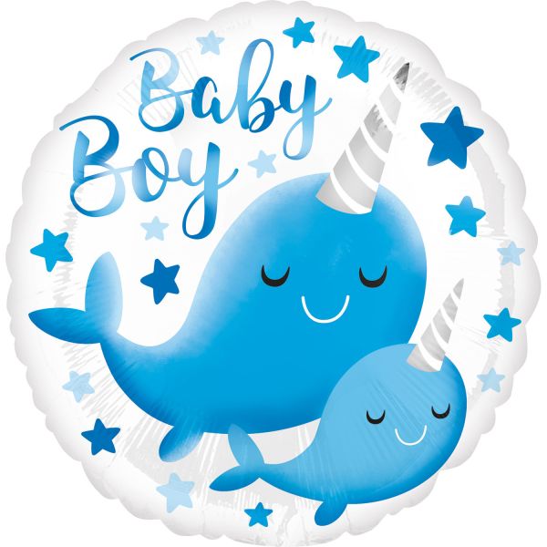Narwhal Baby Boy Folienballon