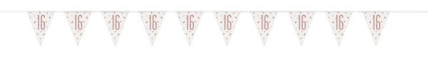 Birthday Glitz Rosegold Wimpelkette 16