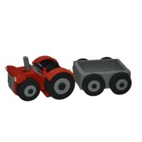 Traktor mit Anhänger Zuckerfigur - handgefertigt Traktor mit Anhänger Zuckerfigur - handgefertigt