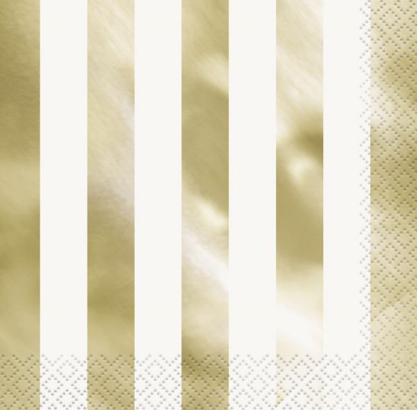 Gold Foil Stripes Servietten