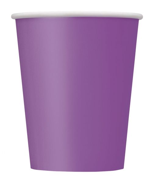 14 Pappbecher 266 ml Pretty Purple