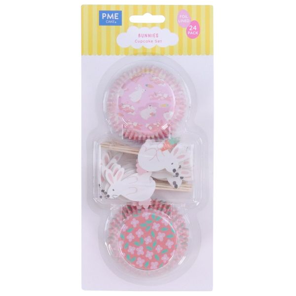 Cupcake Set mit Topper Hasen
