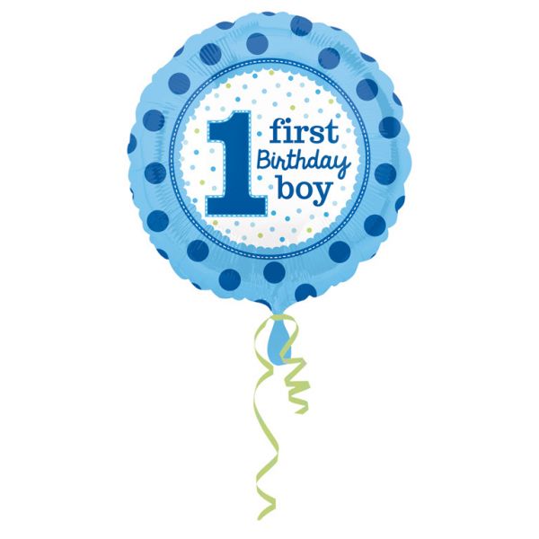 1 St Birthday Boy Folienballon 43 cm